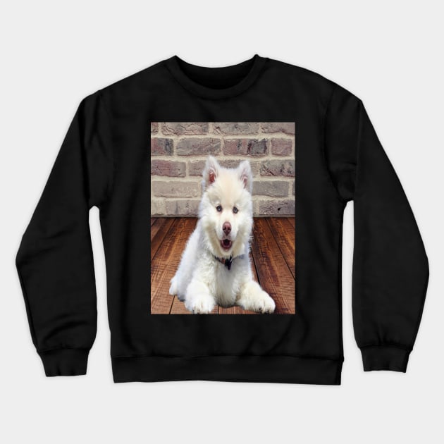 White dog Crewneck Sweatshirt by KA&KO